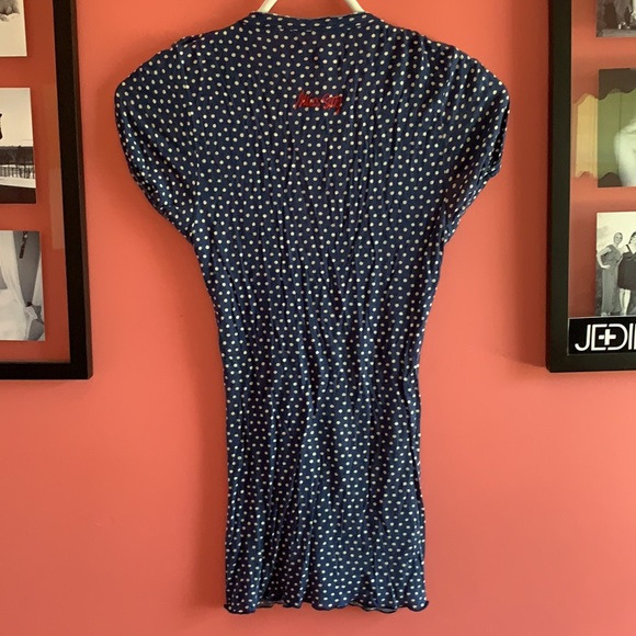 Miss Sixty blue polka dot top - Picture 2 of 4